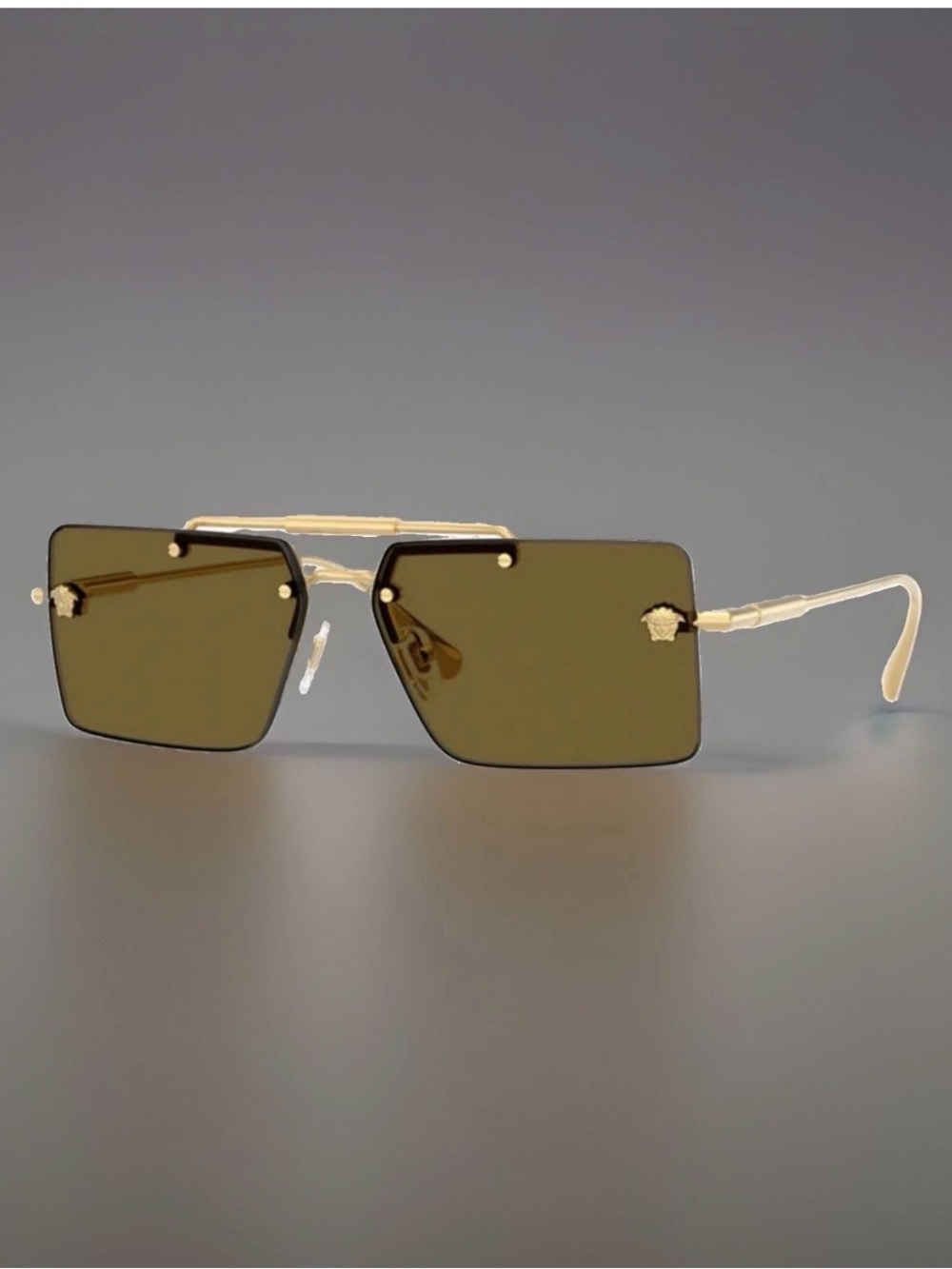 NEW VERSACE VE2245 1002/73  UNiSEX GOLD / BROWN SUNGLASSES 60-13-145  LUXURY SET